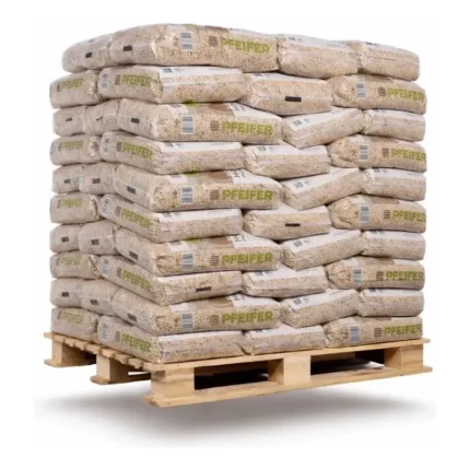 Pfeifer Premium-Holzpellets ENplus-A1 – 6 mm, 70 Säcke à 15 kg (1.050 kg) – Palette
